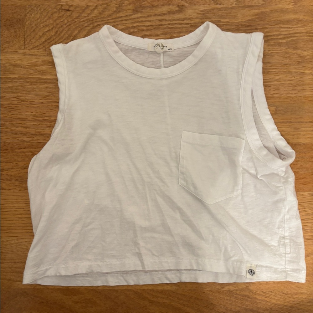 Rag & Bone White Cropped Tank